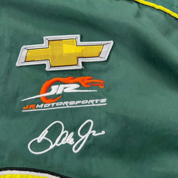 Hollister Men's XS Dale Earnhardt Jr NASCAR Bass Pro Shops Green Bomber Jacket - Picture 3 of 10